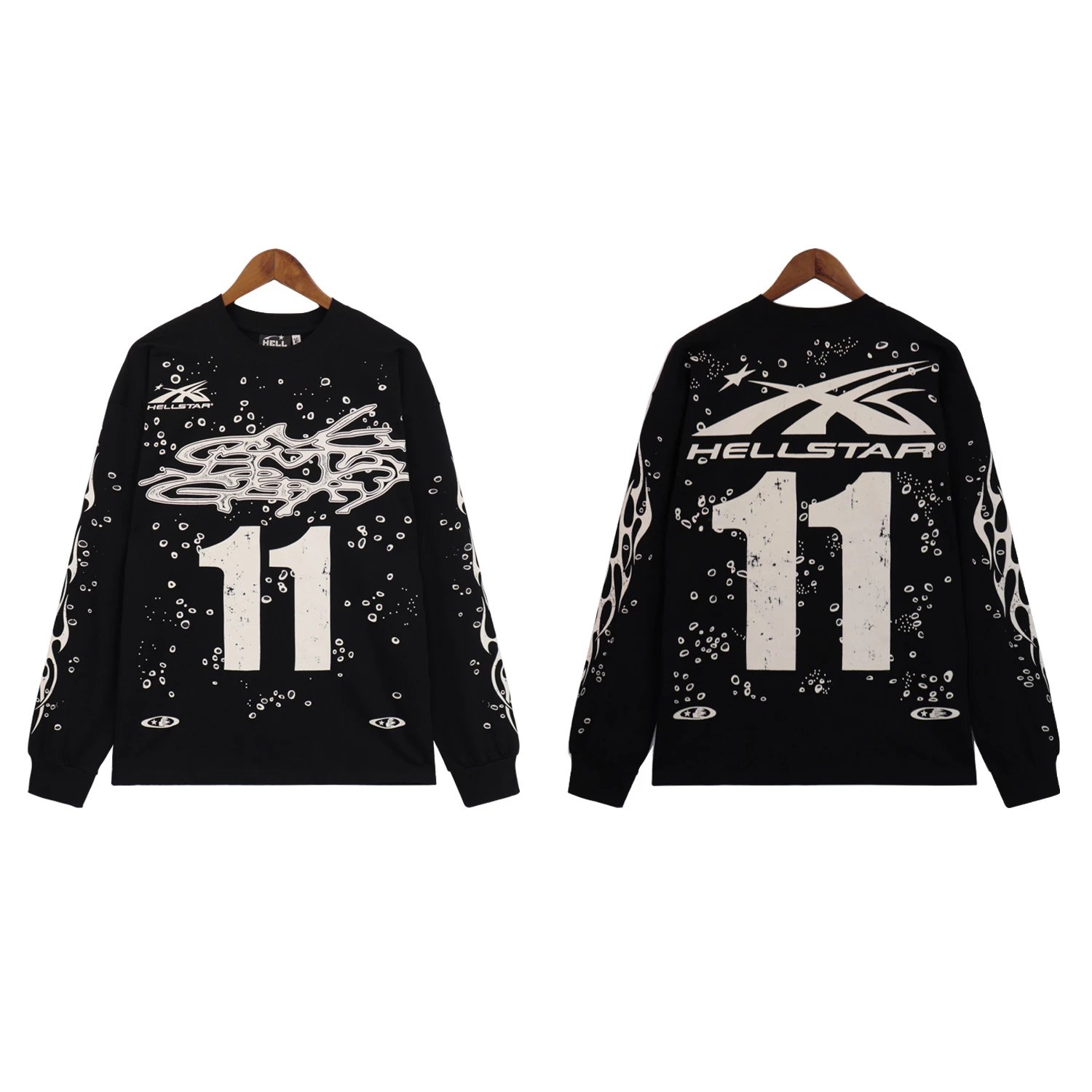 Hellstar Hoodies & Sweatshirts Graphic quarter-zip sweatshirt — 7003 black