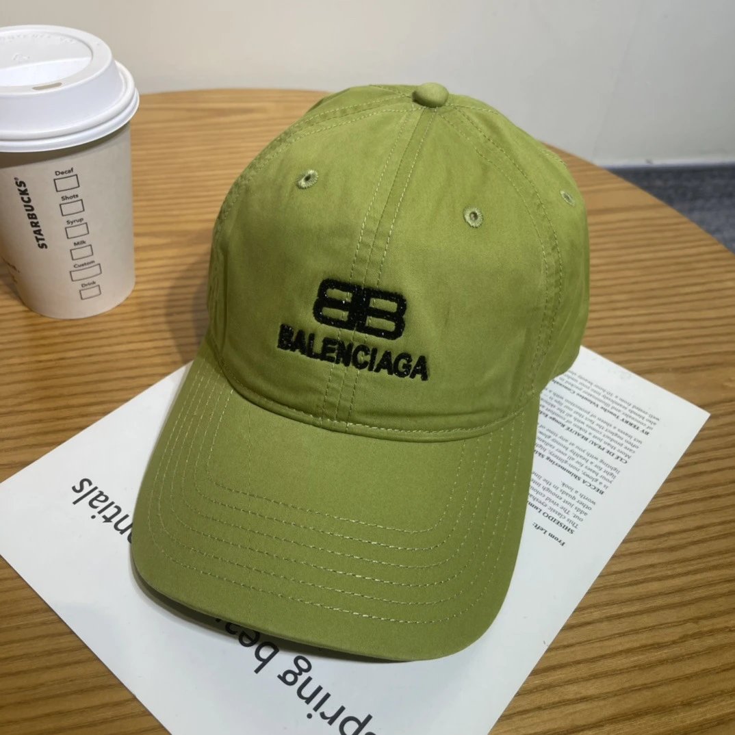 Balenciaga Hats Embroidered logo baseball cap — 10-6