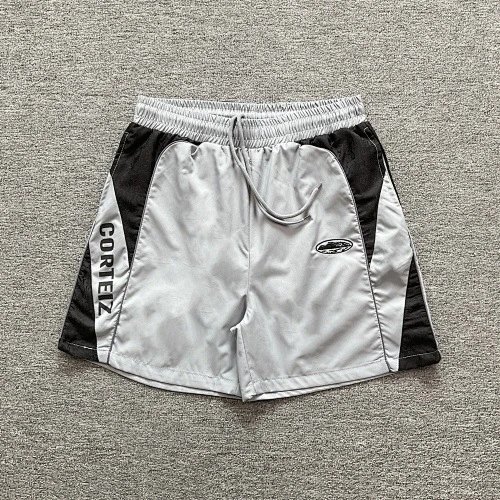 Corteiz Shorts Drawstring athletic — gray-black 8408#
