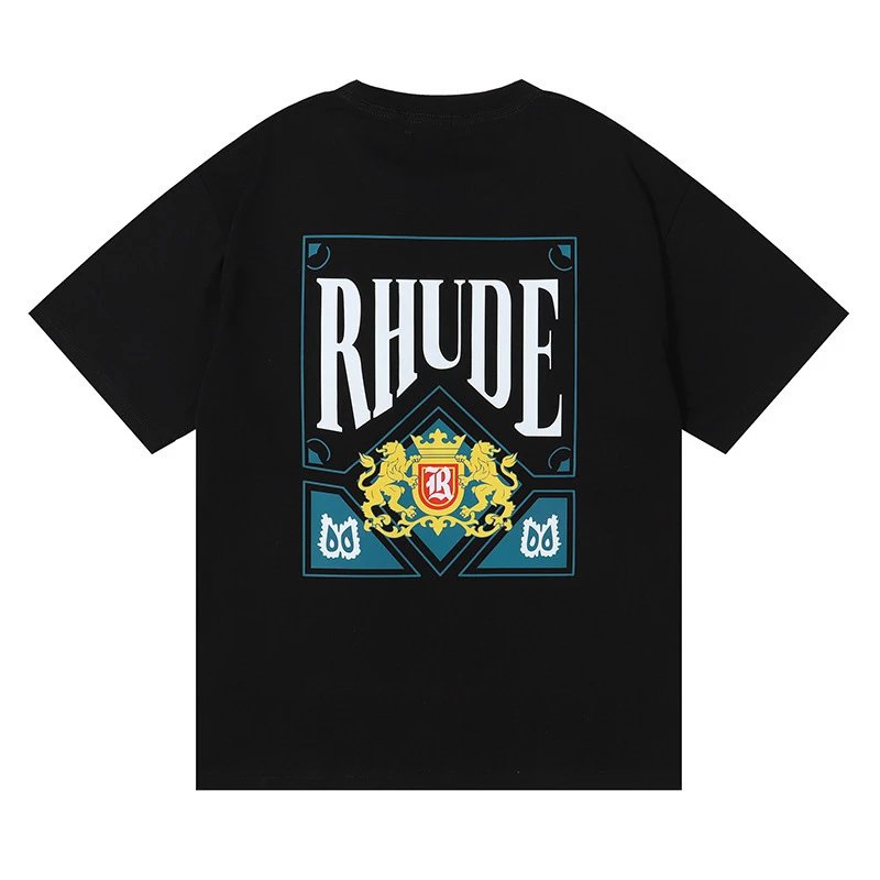 Rhude T-Shirts Graphic Print — 5025 black