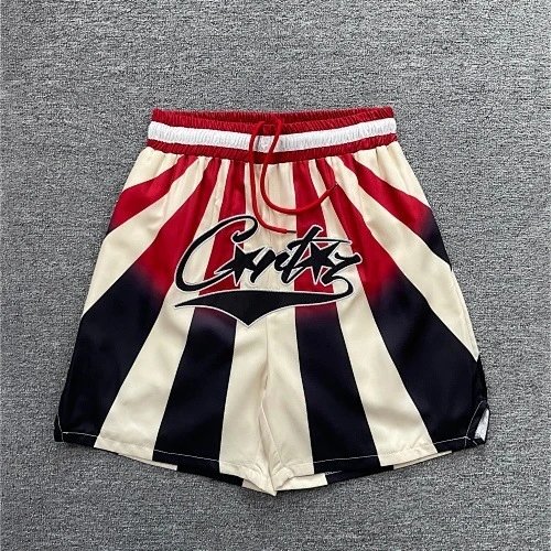 Corteiz Shorts Drawstring fleece with kangaroo pockets — Red 3250#