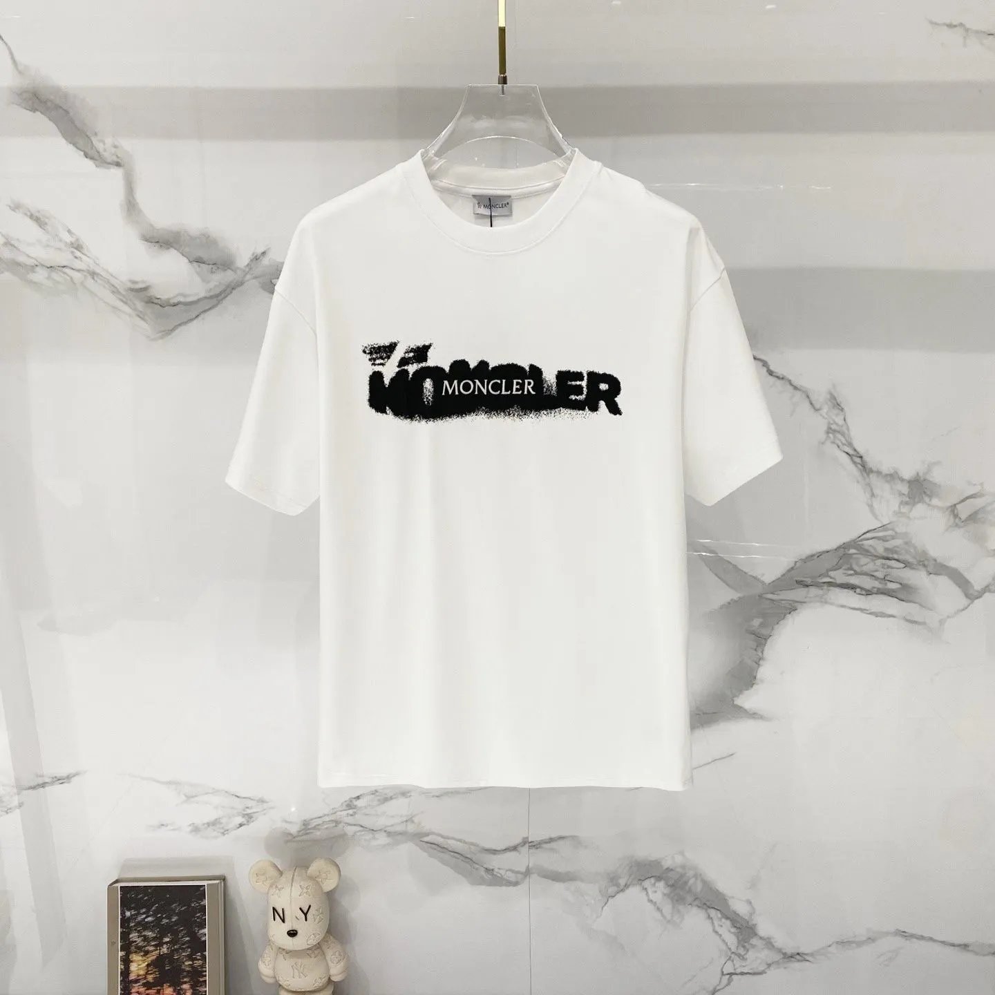 Moncler T-Shirts Logo Graphic Short-Sleeve Crewneck — M791