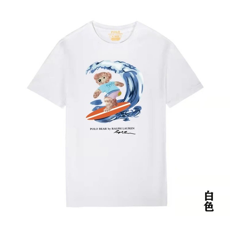 Polo Ralph Lauren T-Shirts Bear Graphic Crewneck Short-Sleeve T-Shirt — L1018
