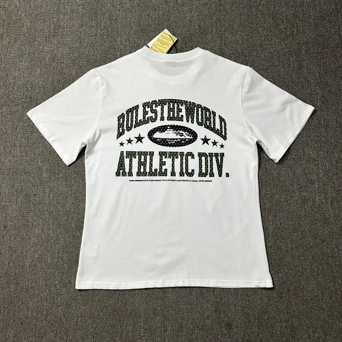 Corteiz T-Shirts Short-Sleeve Graphic Print — 3137 White and Green