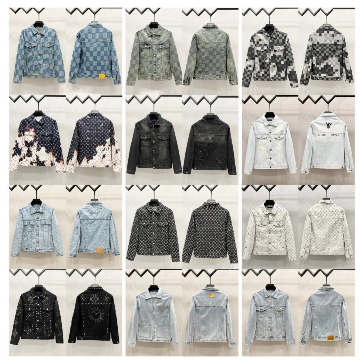 Design Patchwork Denim Jacket Multicolor Denim-Jacket - 4