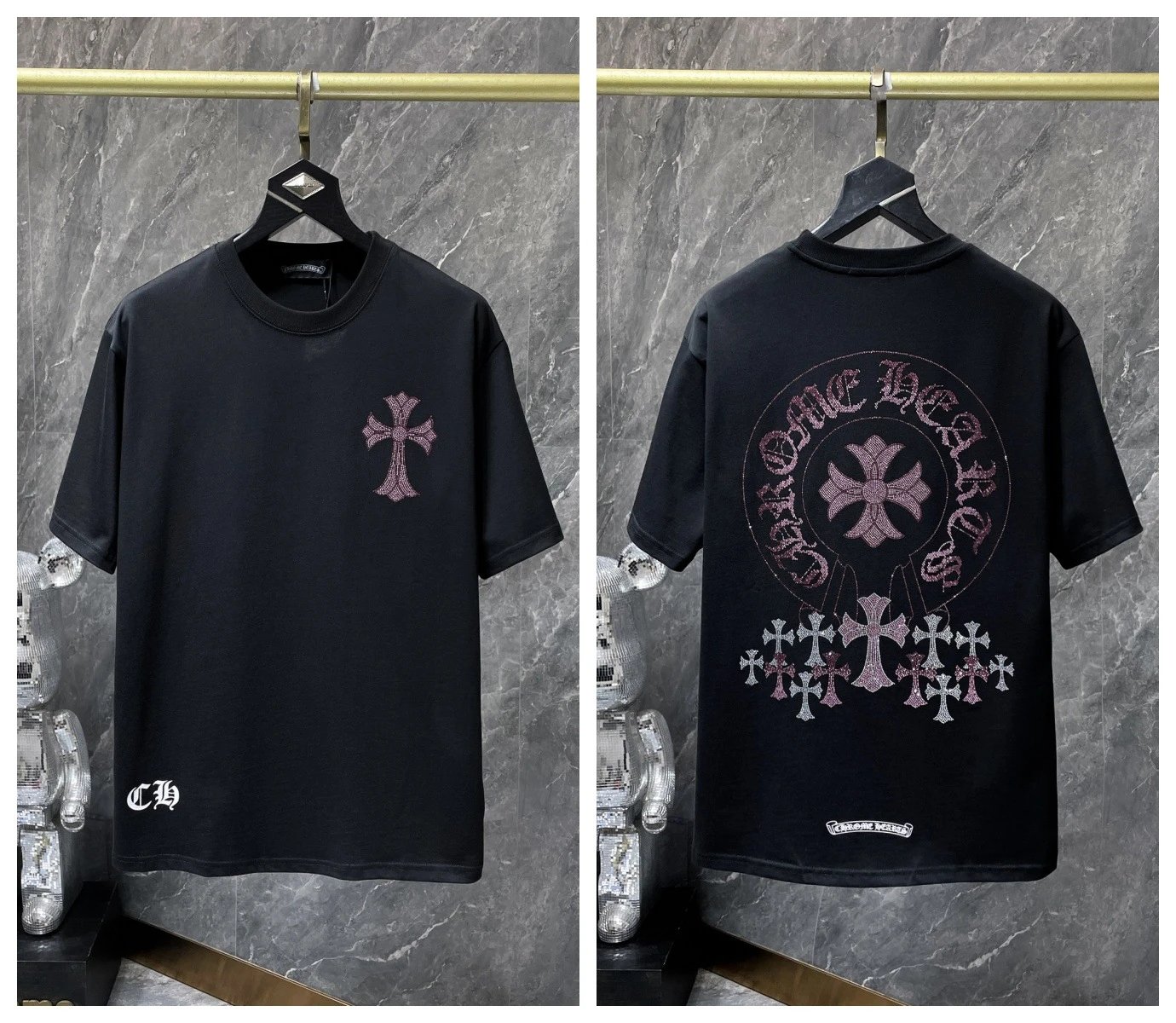 Chrome Hearts T-Shirts Graphic Cross Motif Short-Sleeve T-Shirt — 16