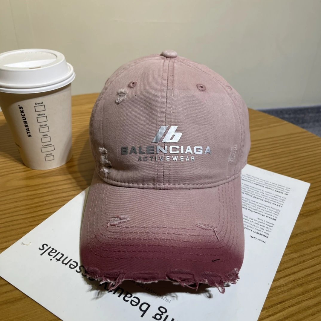 Balenciaga Hats Embroidered logo baseball cap — 03-6