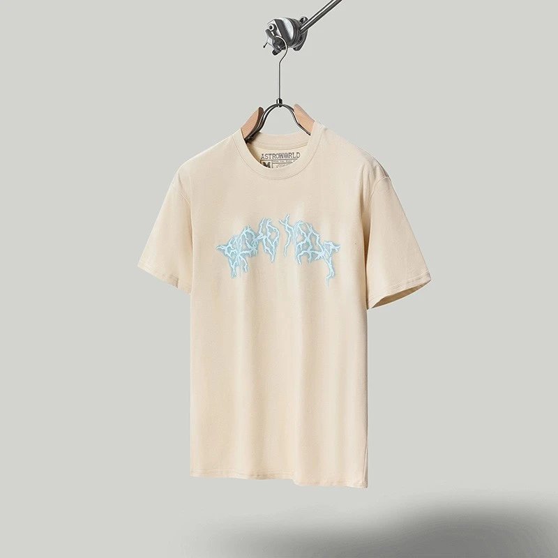 Unbranded T-Shirts Graphic Print Crewneck T-Shirt — TS 57 Apricot color