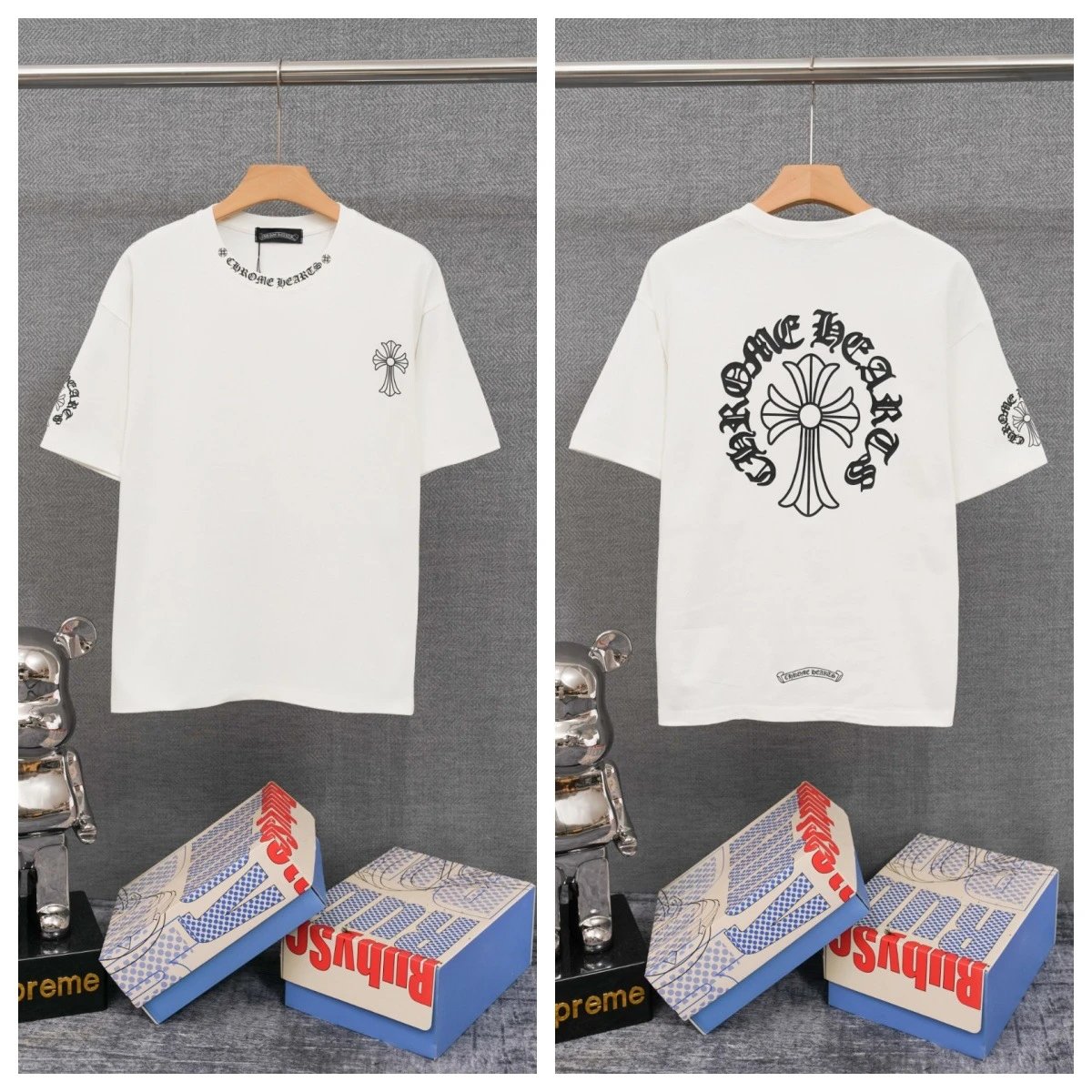 Chrome Hearts T-Shirts Graphic-print crewneck T-shirt — 14