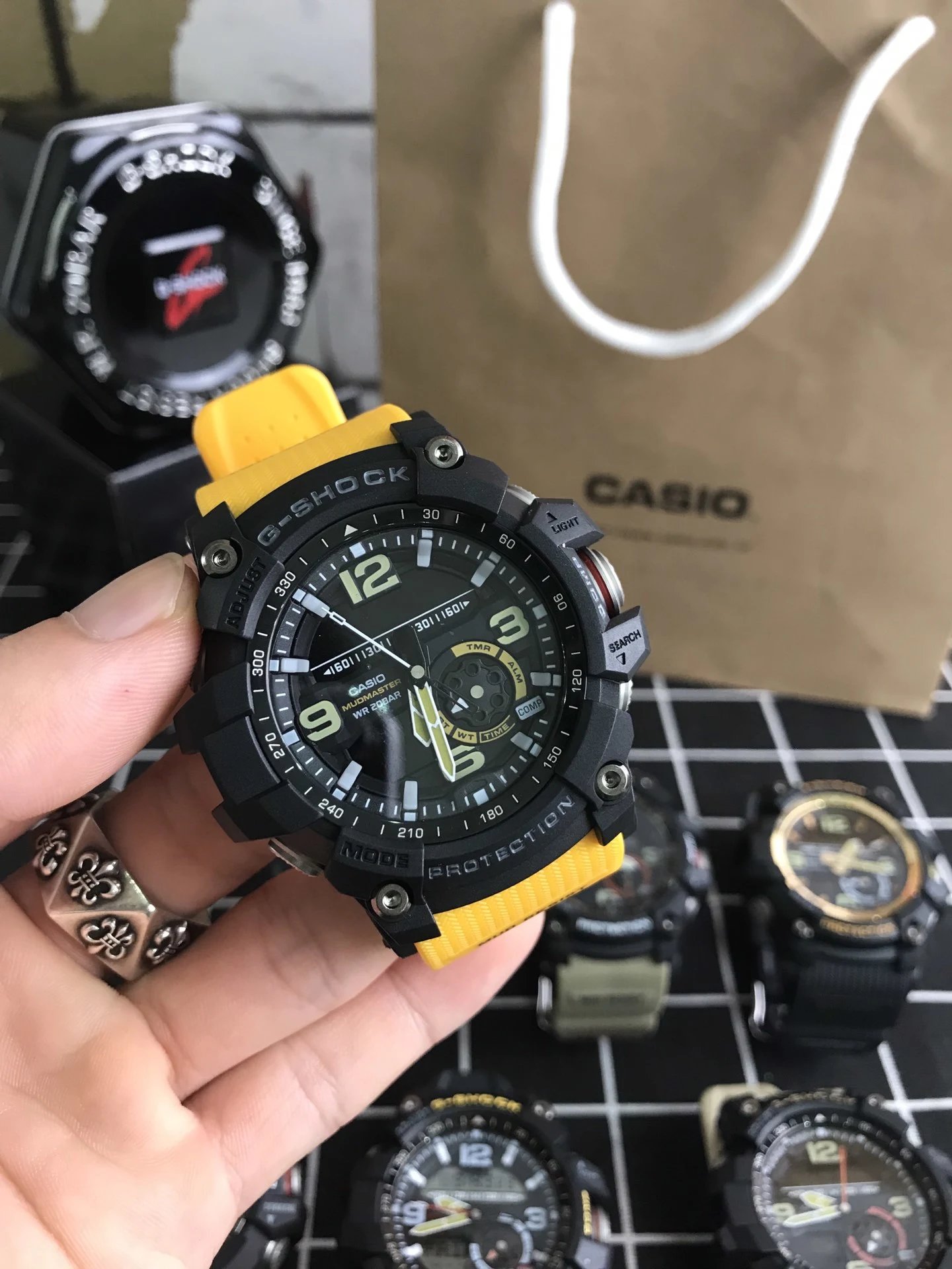 Casio Watches G-Shock octagonal ana-digi metal bracelet watch — Little Clay King 6