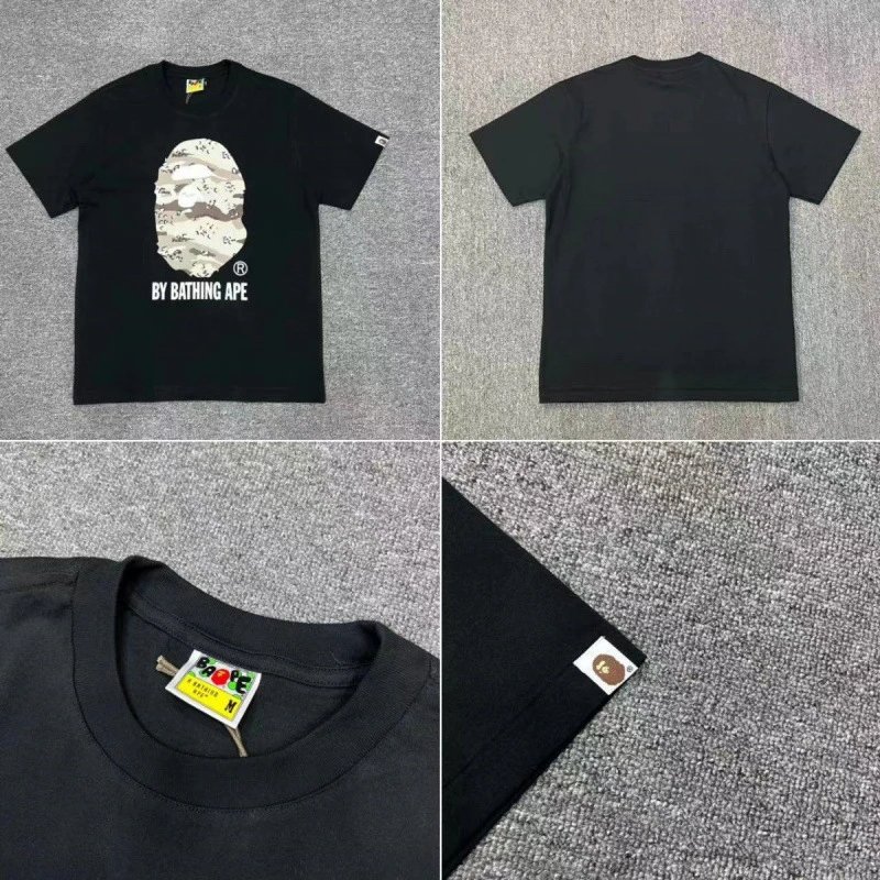A Bathing Ape T-Shirts Apes Together Strong Graphic Short-Sleeve T-Shirt — 04 Black