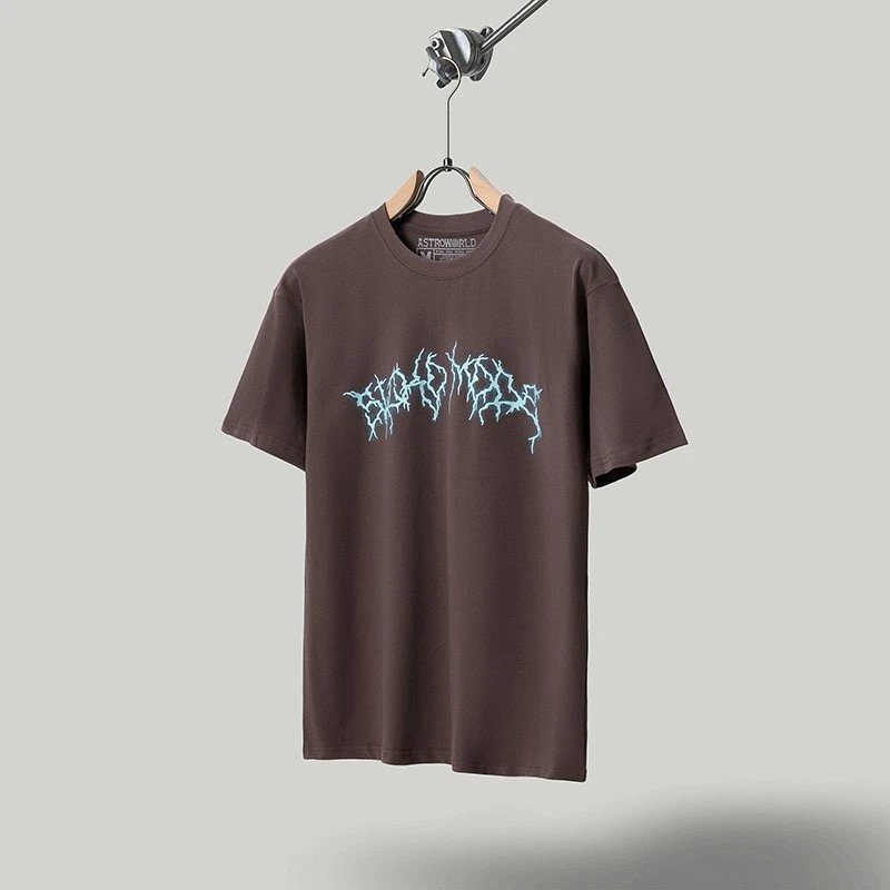 Unbranded T-Shirts Graphic Print Crewneck T-Shirt — TS 57 Brown