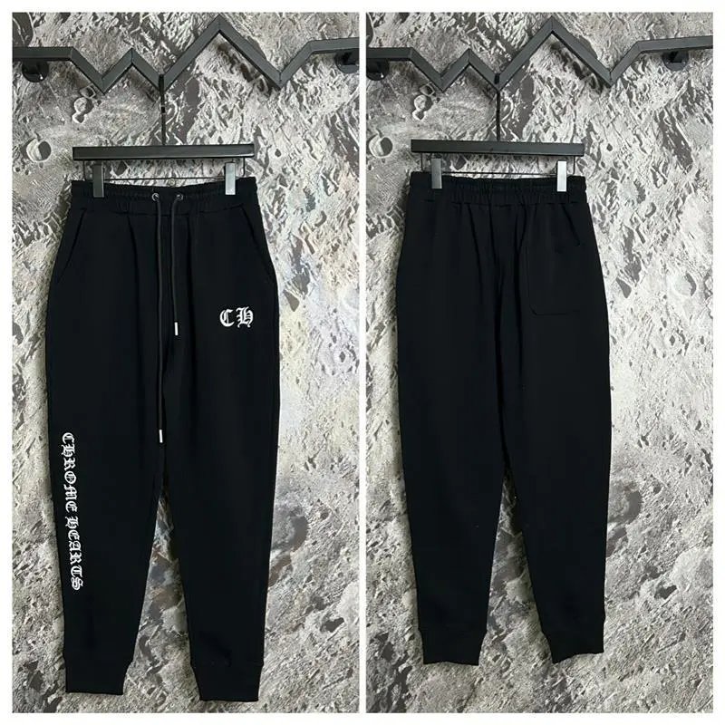 Chrome Hearts Trousers Sanskrit logo jogger sweatpants — A005 Black