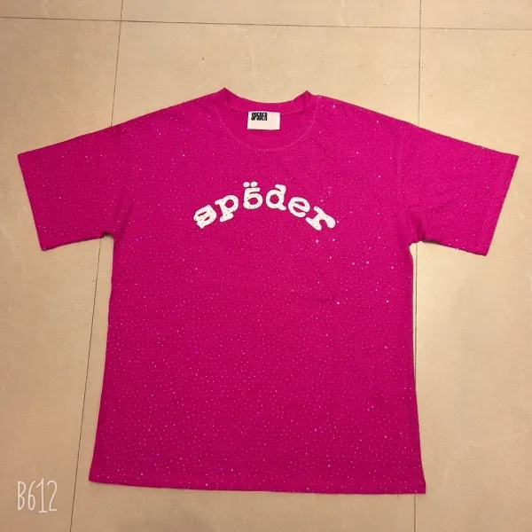 SP5DER Glitter Pink 'Spöder' Graphic T-Shirt - 1