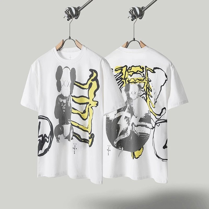 Unbranded T-Shirts Graphic Print Crewneck T-Shirt — TS 67 white