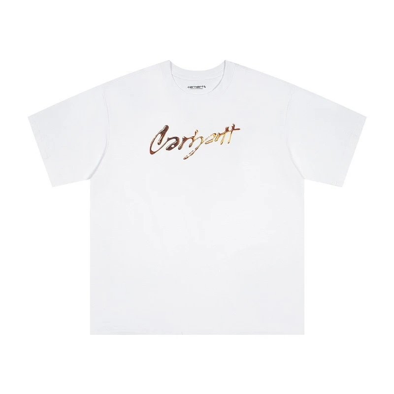 Carhartt T-Shirts Short-Sleeve Crew Neck Graphic Logo T-Shirt — 201 White