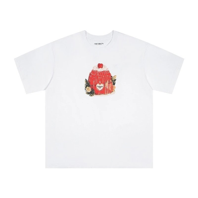 Carhartt T-Shirts Short-Sleeve Crew Neck Graphic Logo T-Shirt — 203 White