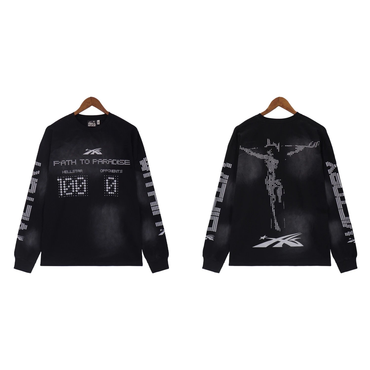 Hellstar Hoodies & Sweatshirts Graphic quarter-zip sweatshirt — 7007 black