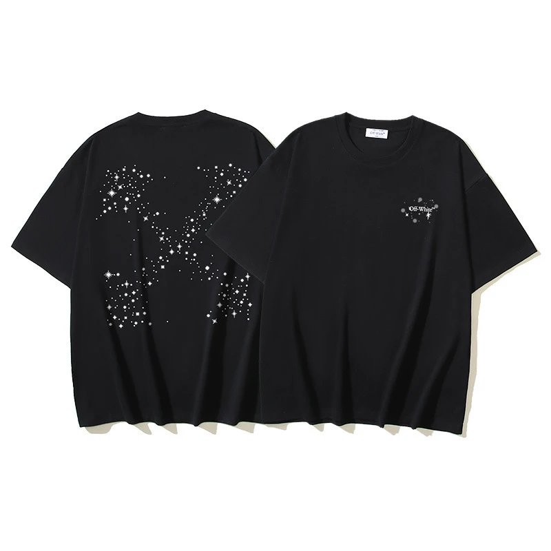 Off-White T-Shirts Short-Sleeve Logo Graphic T-Shirt — 157 black