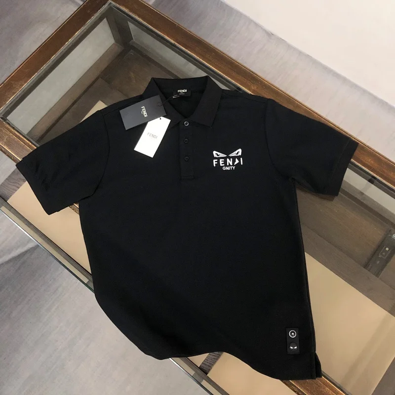 Fendi T-Shirts Short-Sleeve Logo Print — F53