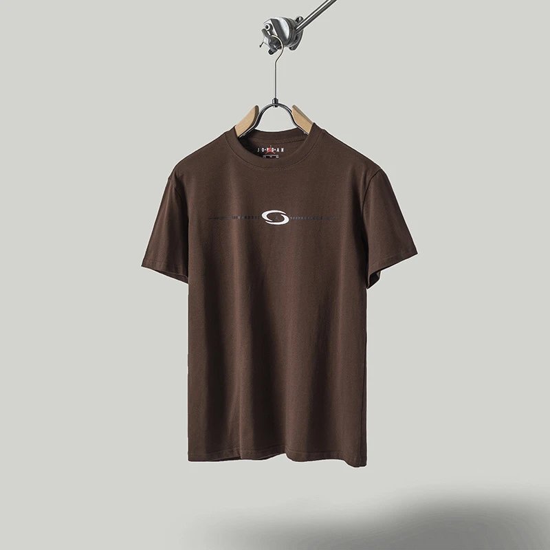 Unbranded T-Shirts Graphic Print Crewneck T-Shirt — TS83 Brown