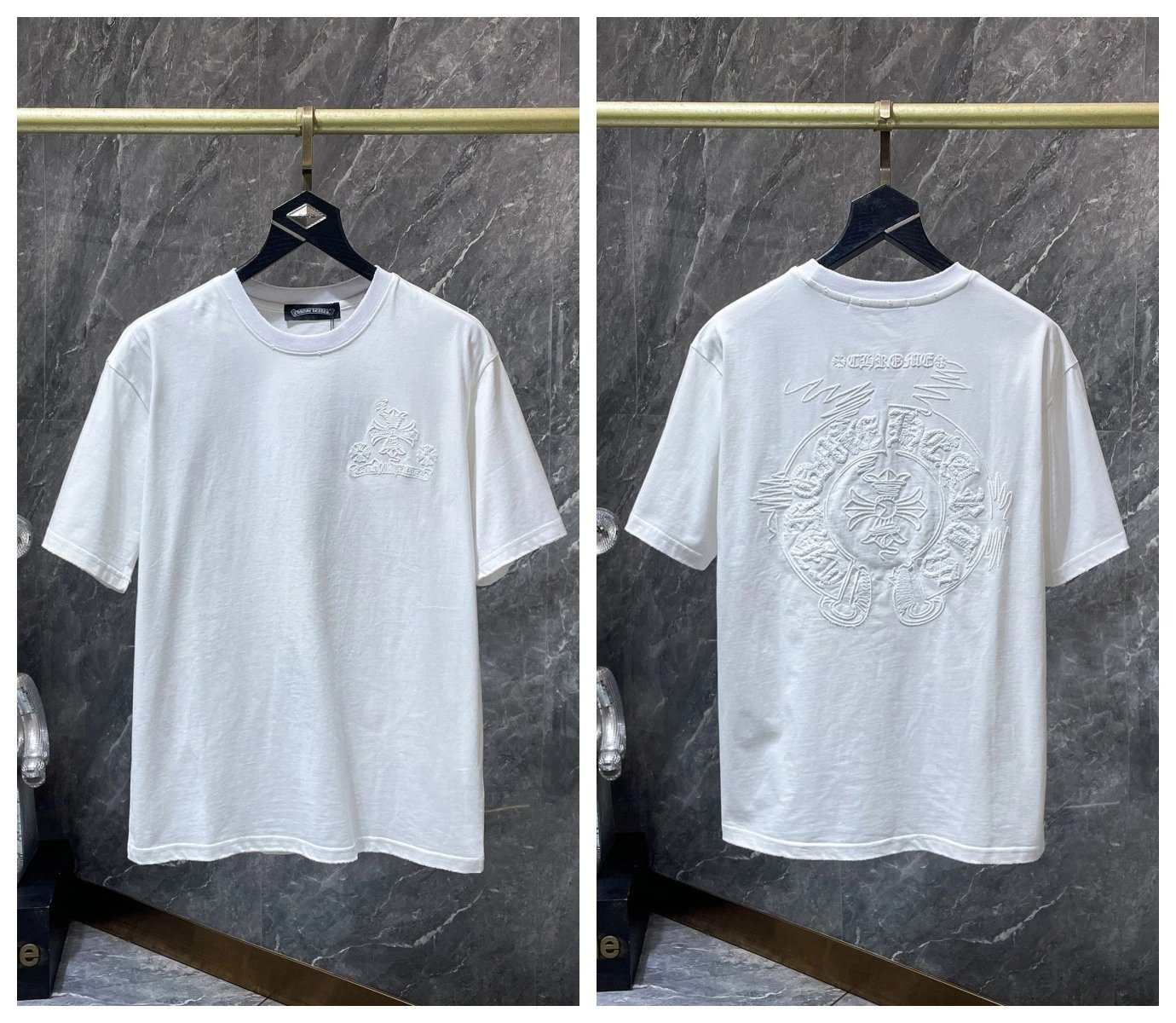 Chrome Hearts T-Shirts Graphic Cross Motif Short-Sleeve T-Shirt — 31