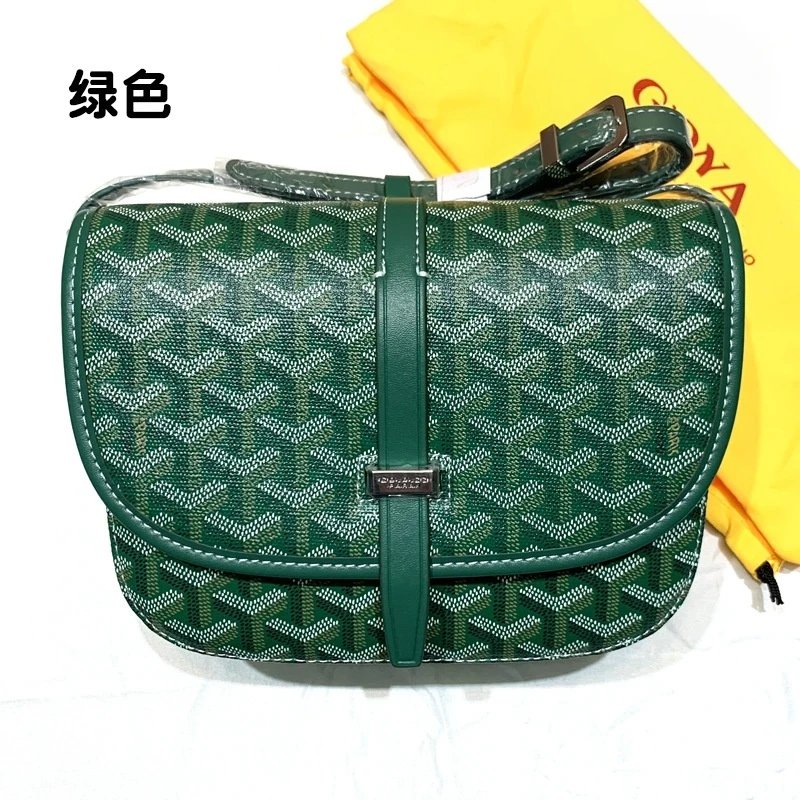 Goyard Handbags Mini Saigon Wooden-Handle Bag — Green saddle bag