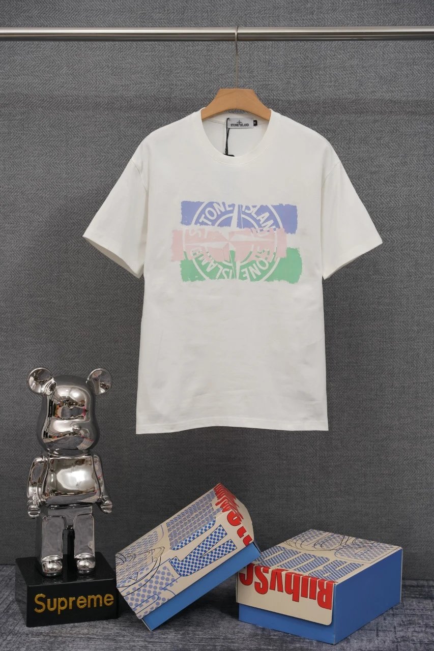 Stone Island T-Shirts Compass Graphic Short-Sleeve T-Shirt — SD 28 white
