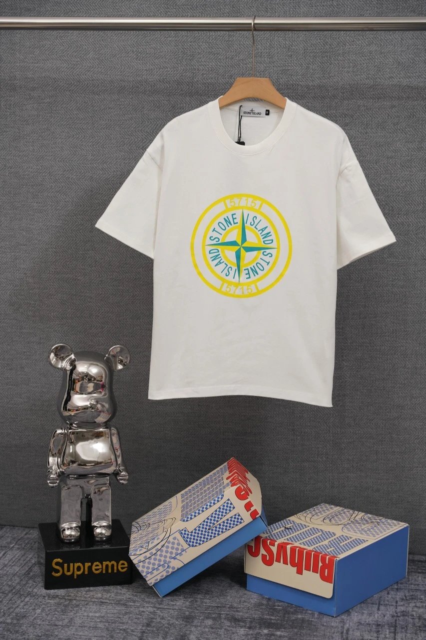 Stone Island T-Shirts Compass Graphic Short-Sleeve T-Shirt — SD 29 white
