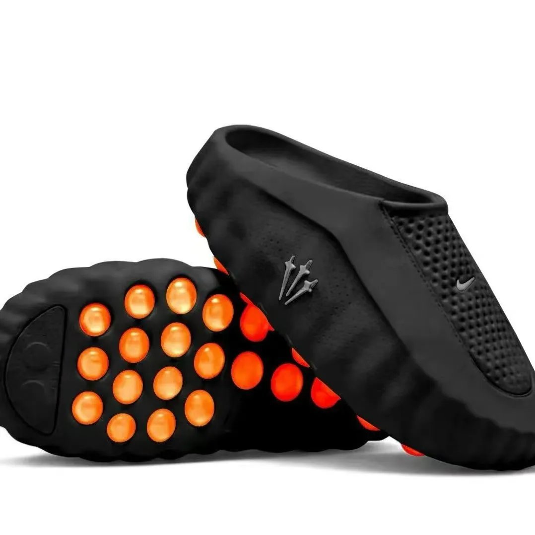 Nike Slippers Mind 001 — 001 Black with an orange background