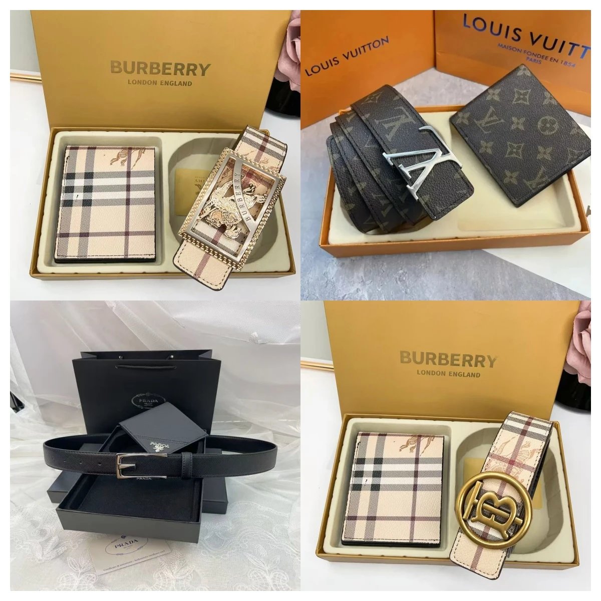 Prada, Burberry, and Louis Vui