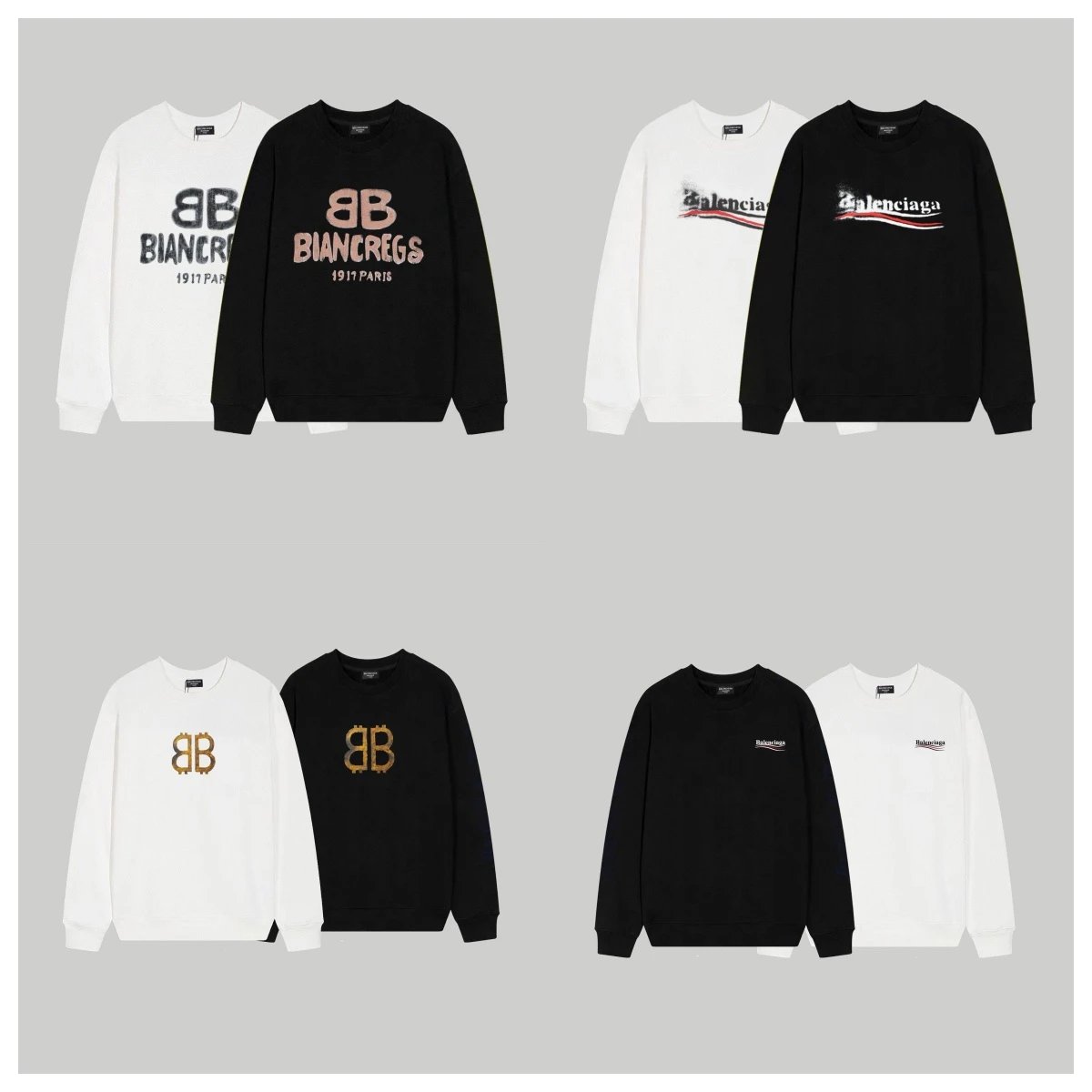 Balenciaga Printed Crew-Neck S