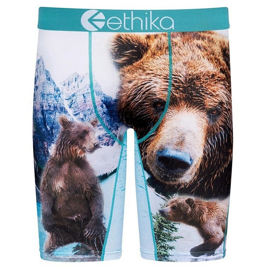 Ethika Underwear Printed Boxer Briefs — Snow Bear