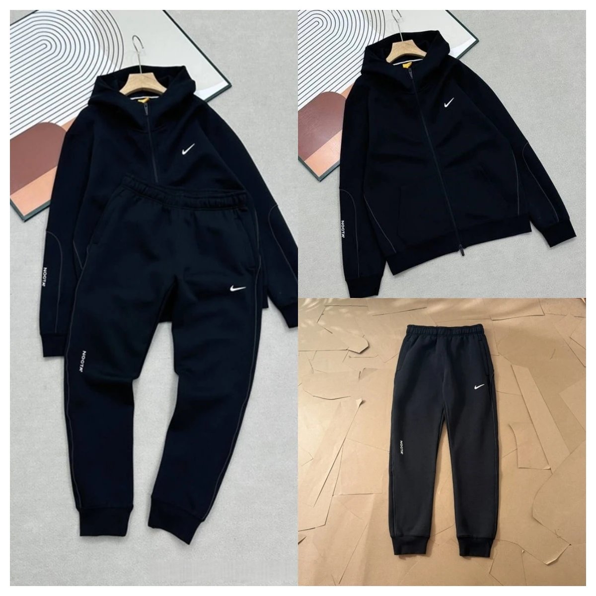 Nike Tracksuits NOCTA hooded zip-up tracksuit — 05 Reflective Black Zip Sweat Set