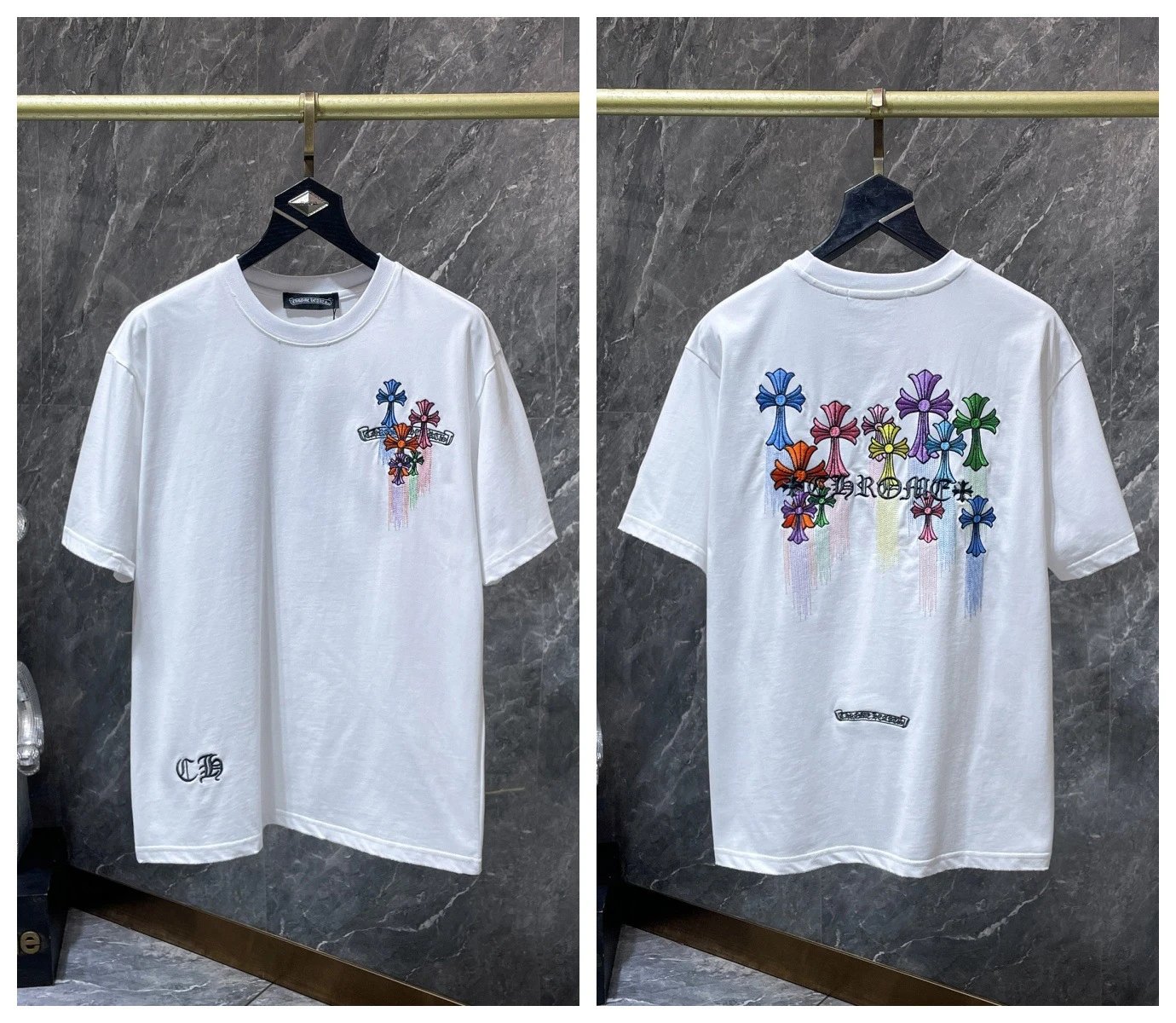 Chrome Hearts T-Shirts Graphic Cross Motif Short-Sleeve T-Shirt — 29