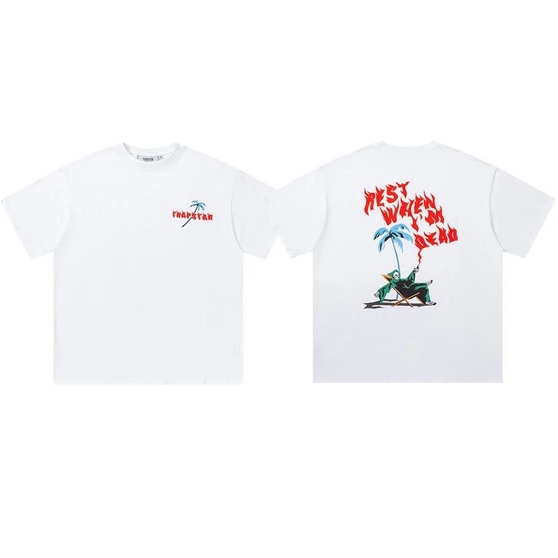 Trapstar T-Shirts Graphic Logo Print — 689 White