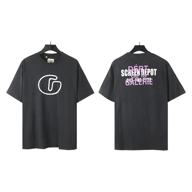Gallery Dept. T-Shirts Loose Graphic Print — 8004 Washing water black (digital direct injection)