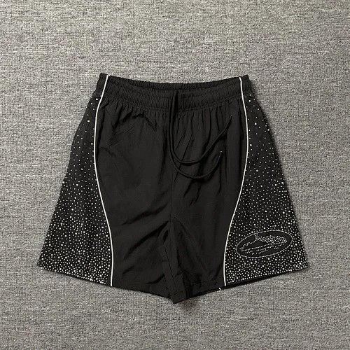 Corteiz Shorts Drawstring fleece with kangaroo pockets — 8355 Black
