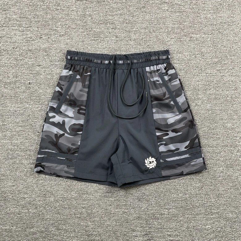 Broken Planet Shorts Graphic Panel Drawstring — 8356 dark gray