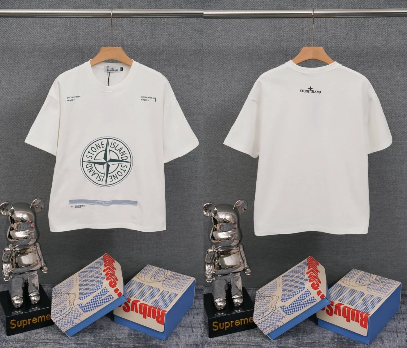 Stone Island T-Shirts Compass Graphic Short-Sleeve T-Shirt — SD 05 white