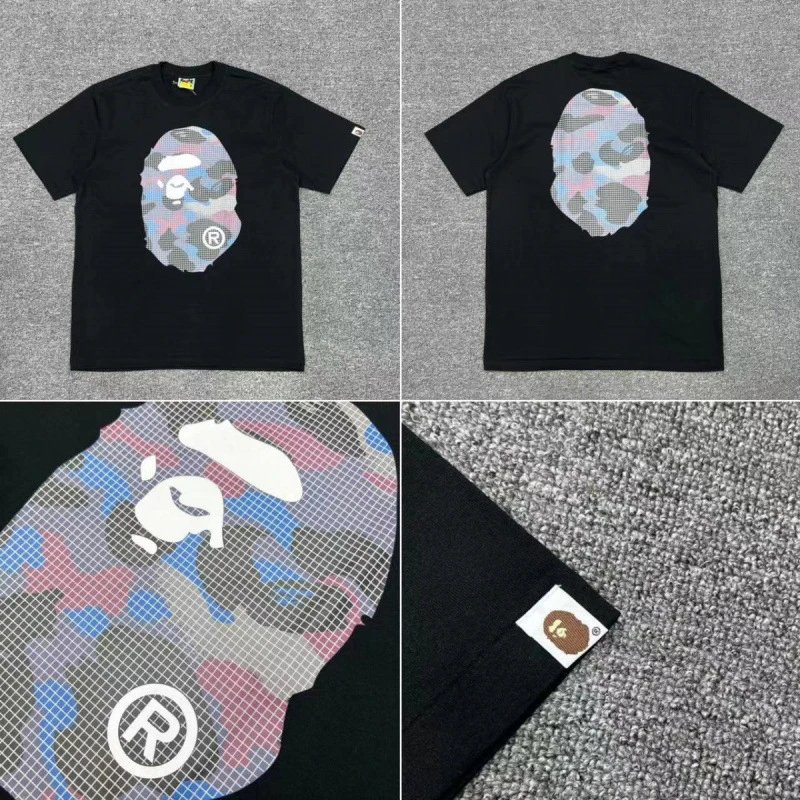 A Bathing Ape T-Shirts Apes Together Strong Graphic Short-Sleeve T-Shirt — 05 Black