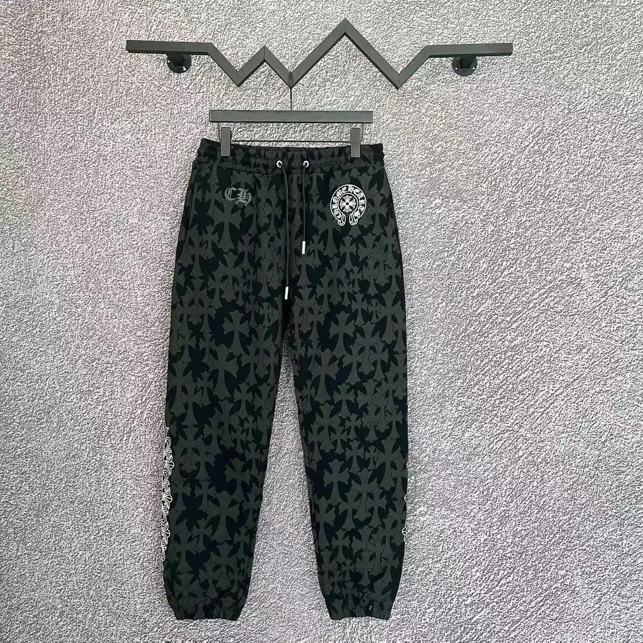 Chrome Hearts Trousers Drawstring Sweatpants with Cross Motifs — C301