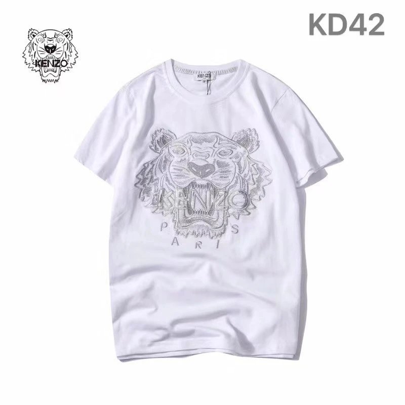 KENZO T-Shirts Tiger Embroidered T-Shirt — KD42