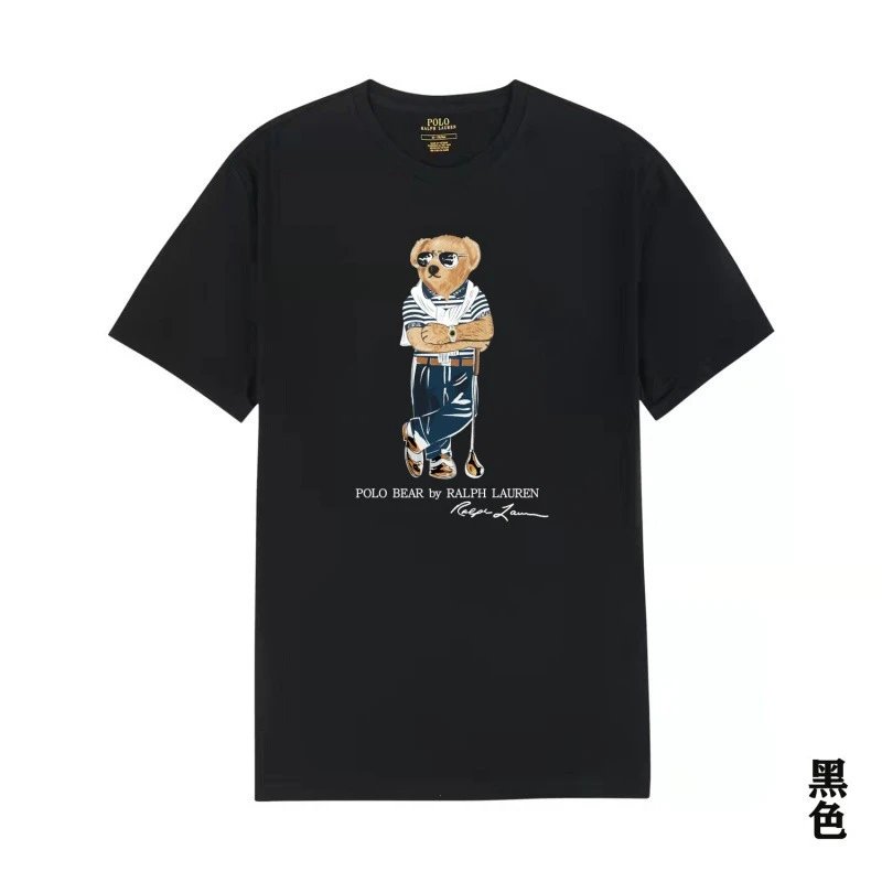 Polo Ralph Lauren T-Shirts Bear Graphic Crewneck Short-Sleeve T-Shirt — L1015