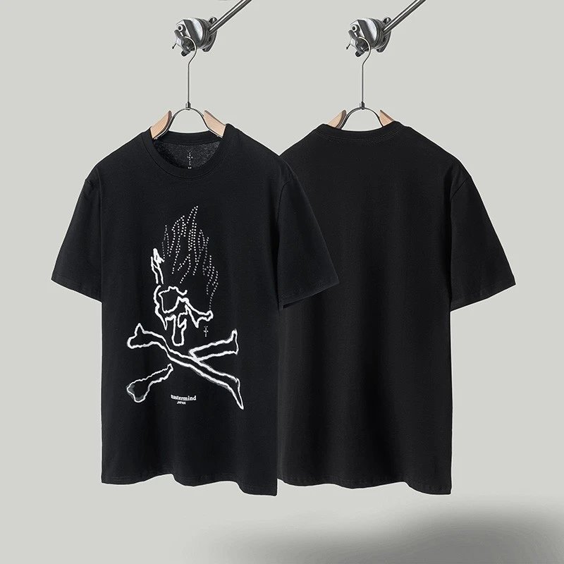 Unbranded T-Shirts Graphic Print Crewneck T-Shirt — TS 65 Black