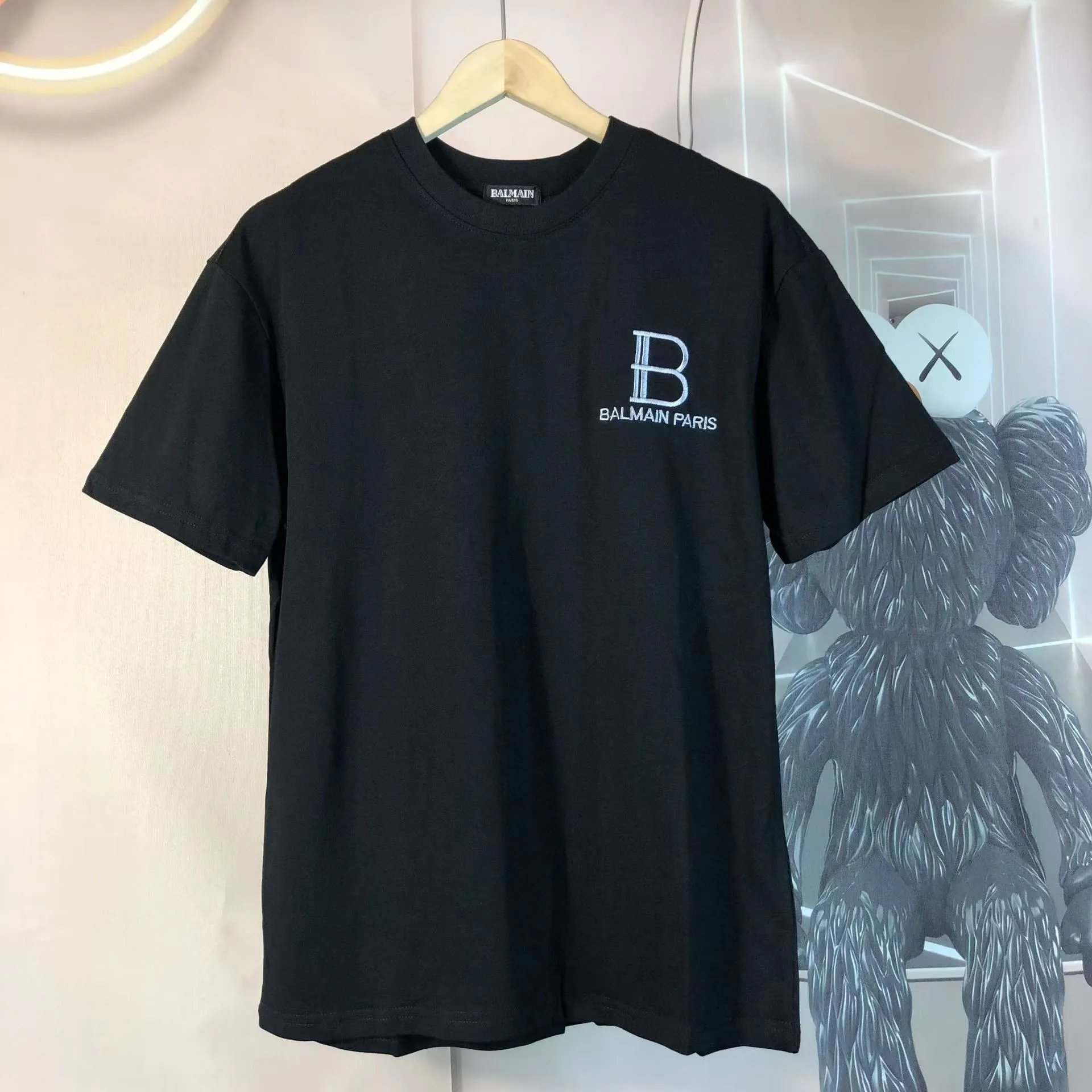 Balmain T-Shirts Short-Sleeve Logo Print — 33