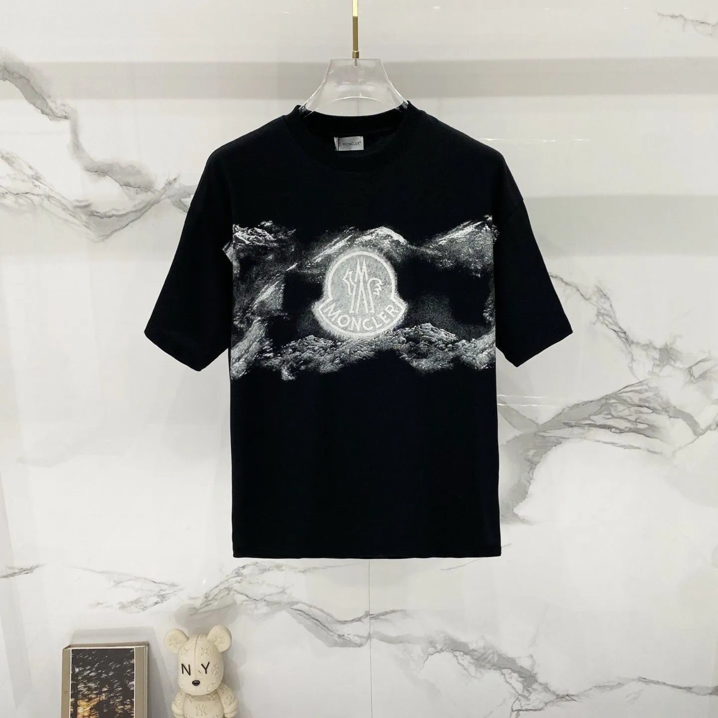 Moncler T-Shirts Logo Graphic Short-Sleeve Crewneck — M762