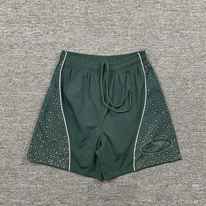 Corteiz Shorts Drawstring fleece with kangaroo pockets — 8355 Green