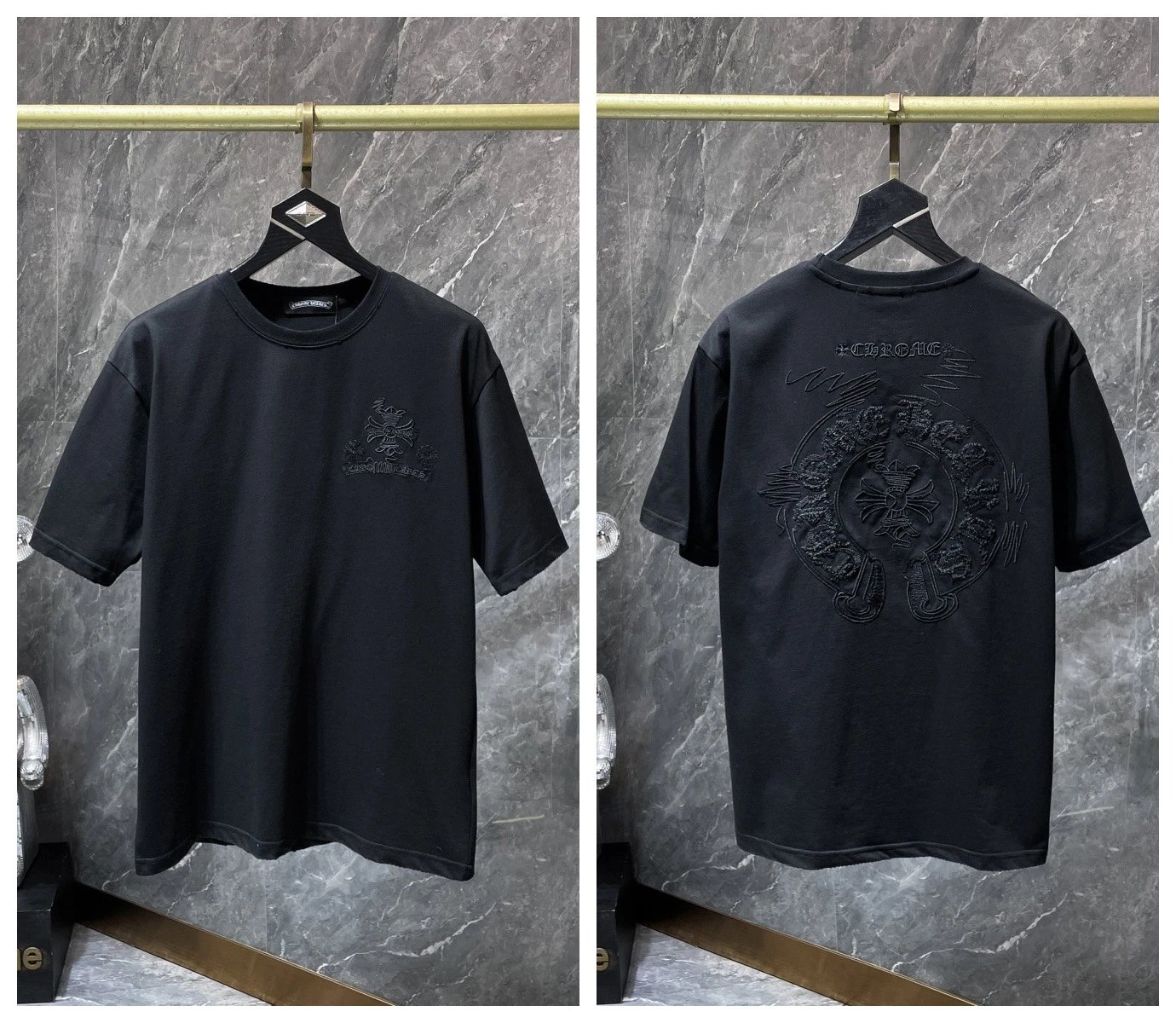 Chrome Hearts T-Shirts Graphic Cross Motif Short-Sleeve T-Shirt — 30