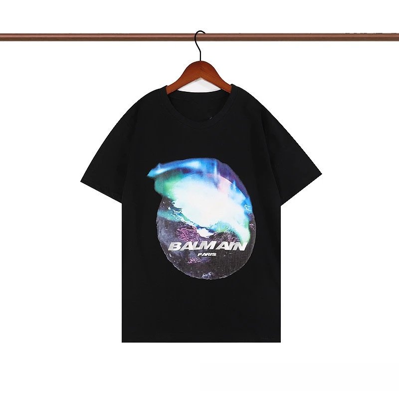 Balmain T-Shirts Short-Sleeve Logo Print — 39